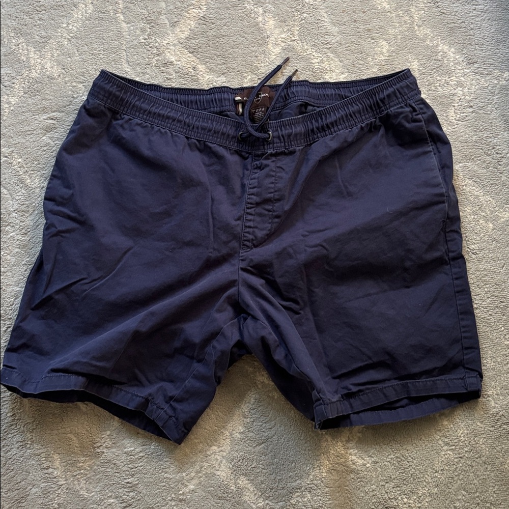 Lord & Taylor black & brown Mens draw string shorts 7.5 inches